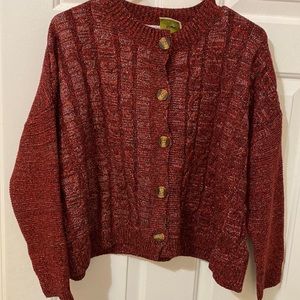 ⭐️NWT Sweet Rain button down cardigan cable-knit sweater